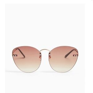 Torrid rimless cat eye sunglasses